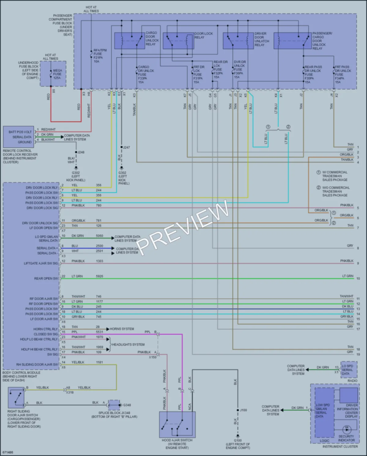 2019 GMC 3500Savana Anti Theft wiring diagram preview