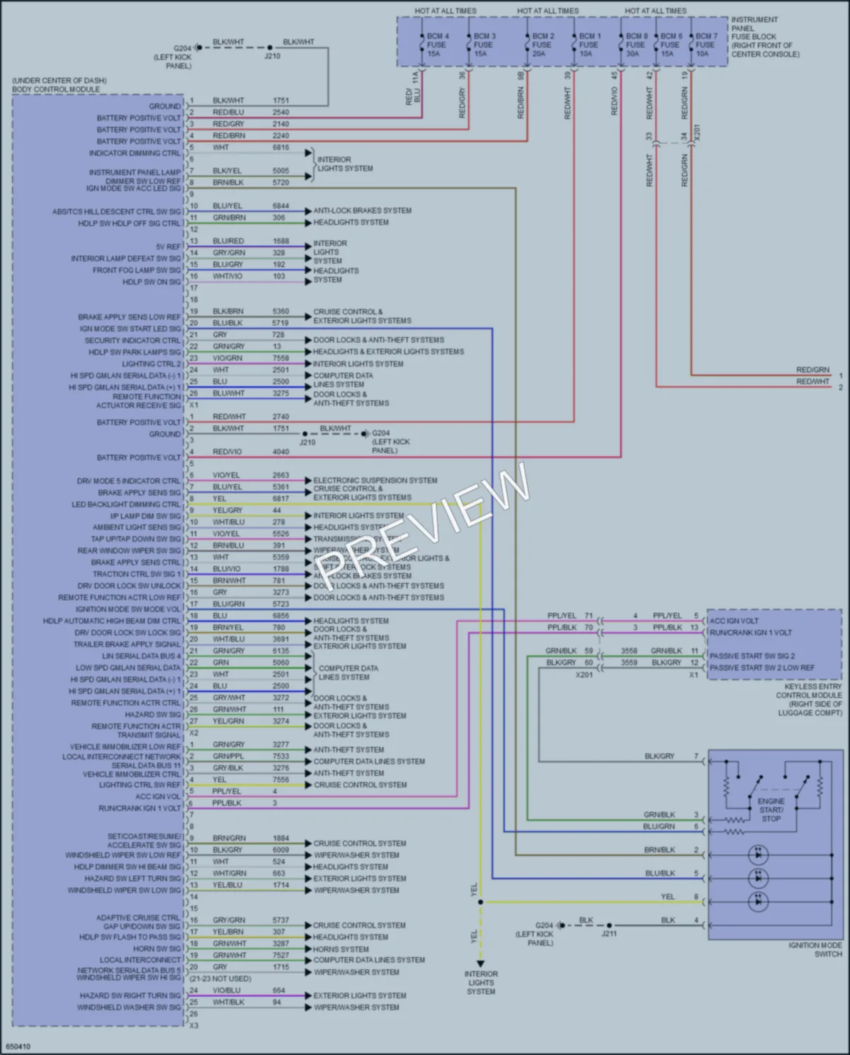 2019 GMC Acadia Body Control Modules wiring diagram preview