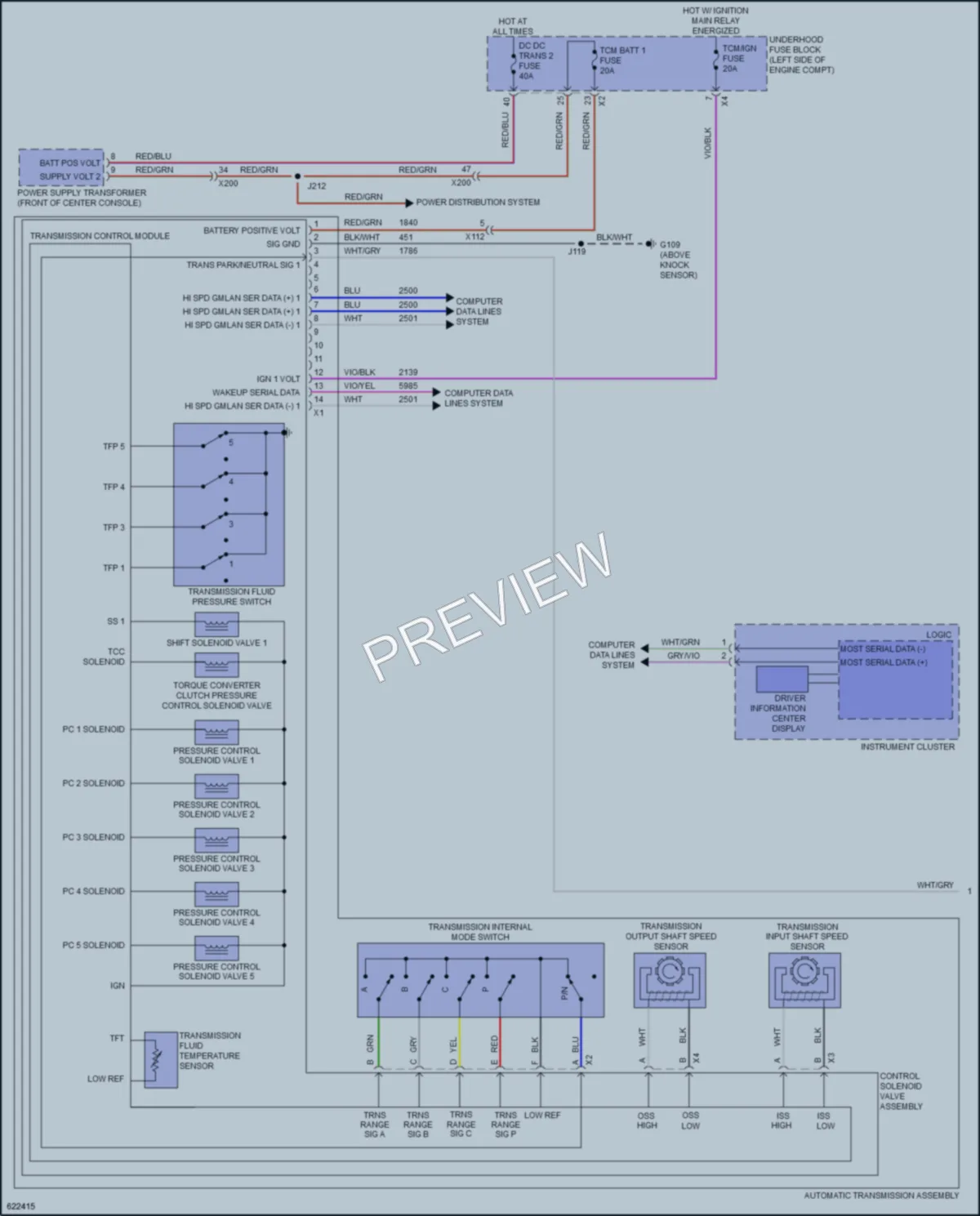 2019 GMC Acadia Transmission wiring diagram preview