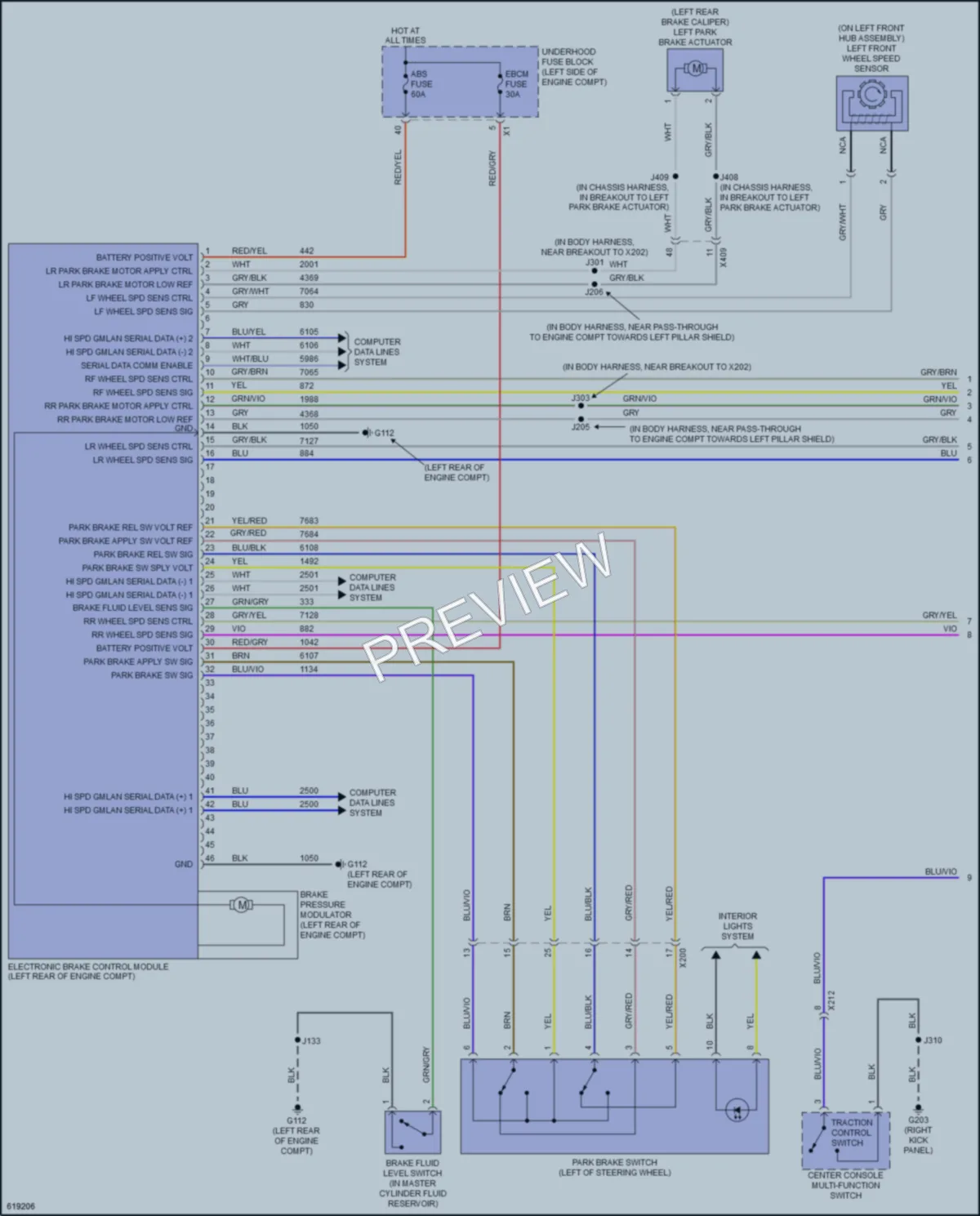 2019 GMC AcadiaDenali Anti Lock Brakes wiring diagram preview