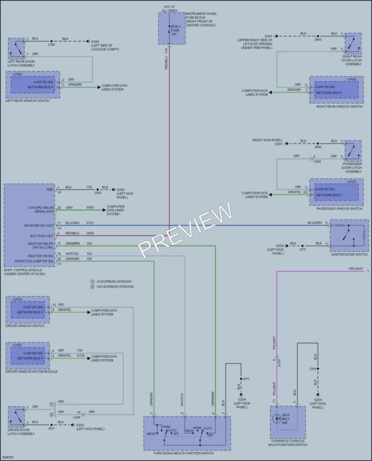 2019 GMC AcadiaDenali Warning Systems wiring diagram preview