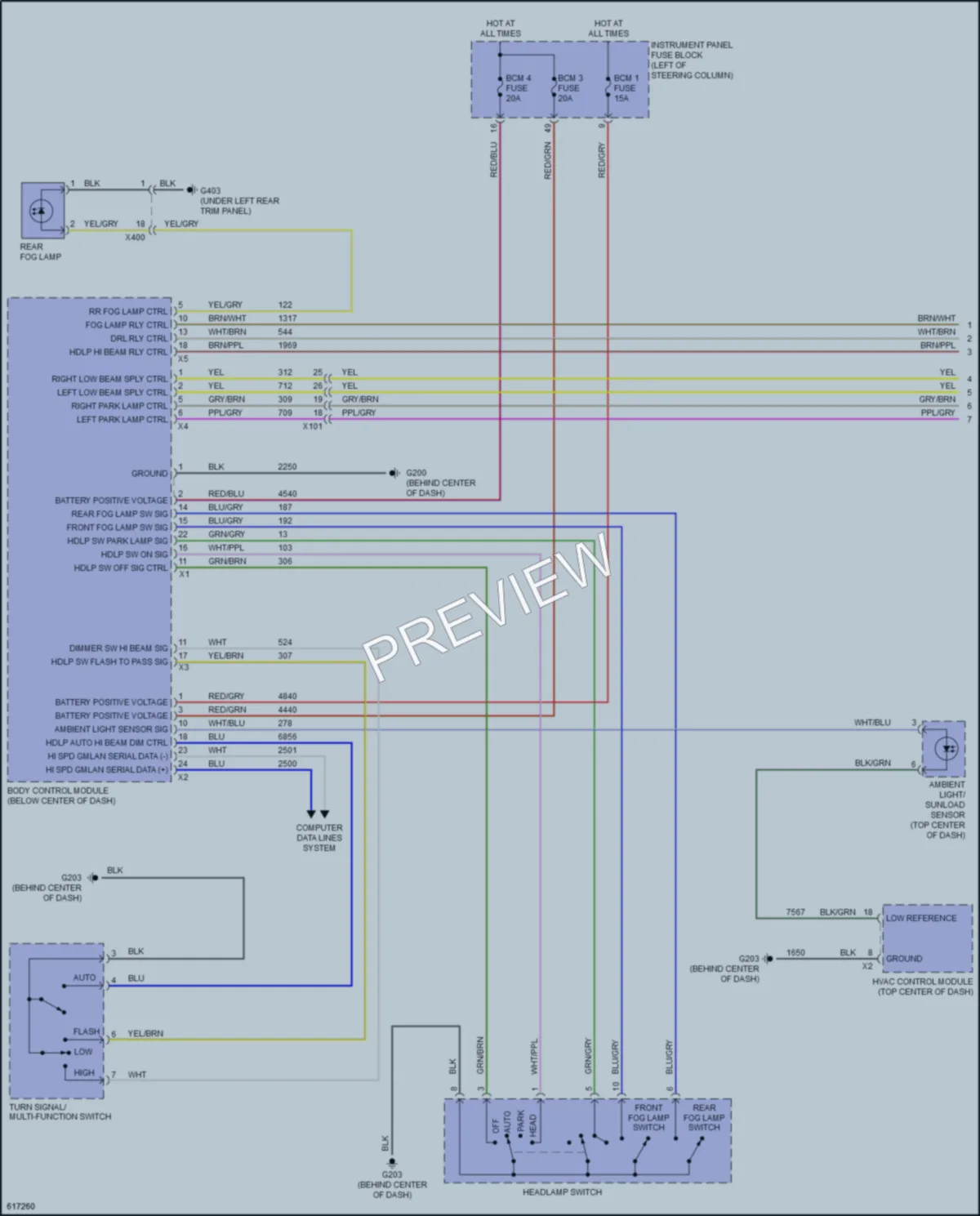 2019 GMC Terrain Headlights wiring diagram preview