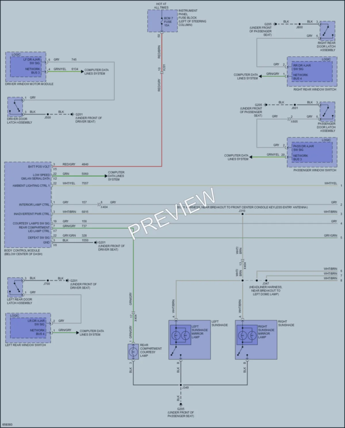 2019 GMC Terrain Interior Lights wiring diagram preview