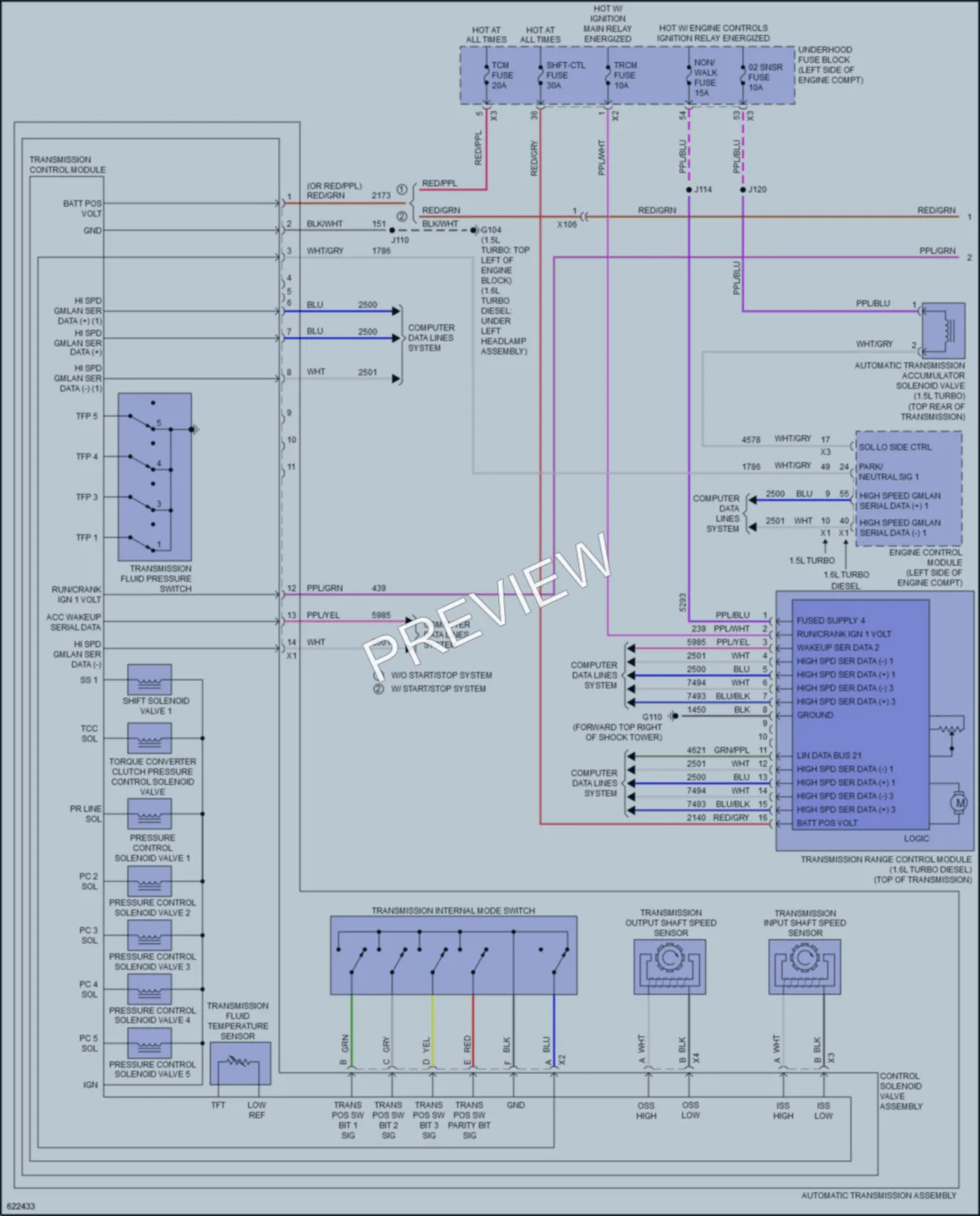2019 GMC Terrain Transmission wiring diagram preview