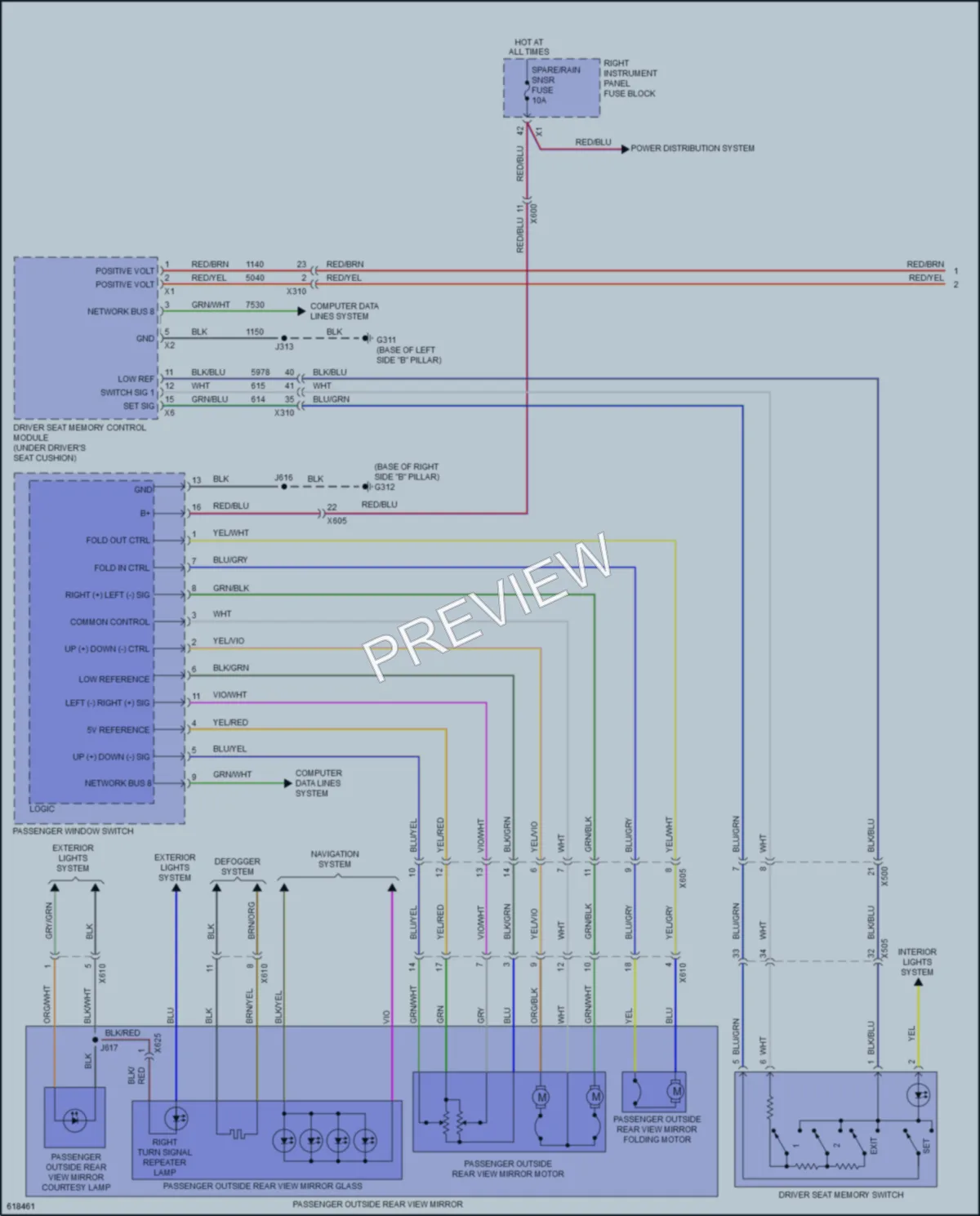 2019 GMC YukonDenali Memory Systems wiring diagram preview
