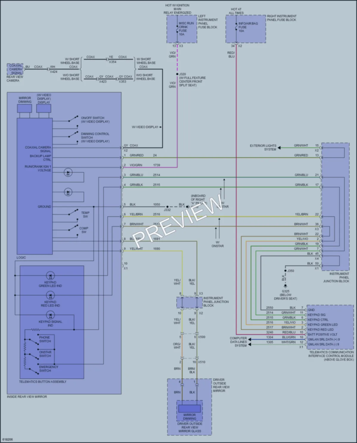 2019 GMC YukonDenali Power Mirrors wiring diagram preview