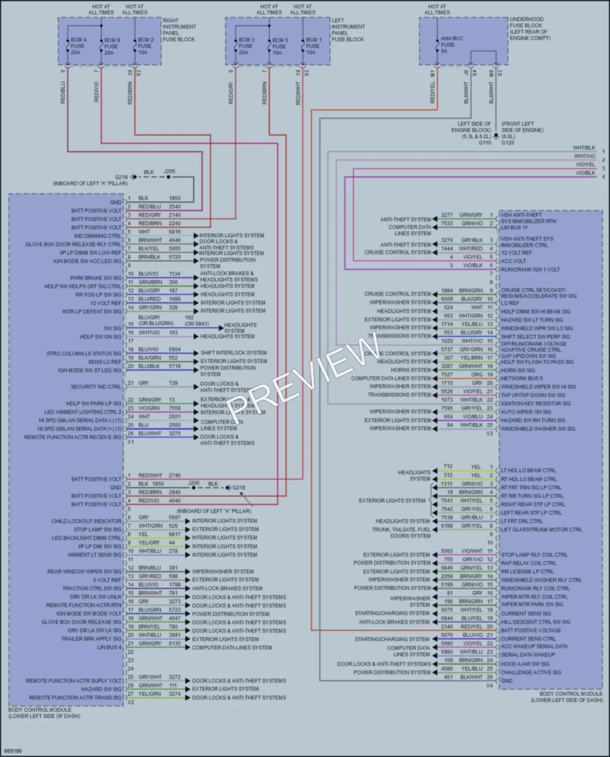 2019 GMC YukonXLDenali Body Control Modules wiring diagram preview
