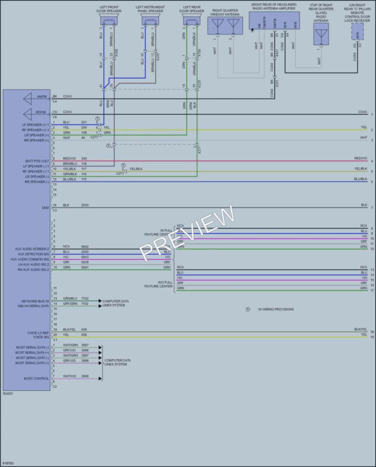 2019 GMC YukonXLDenali Radio wiring diagram preview