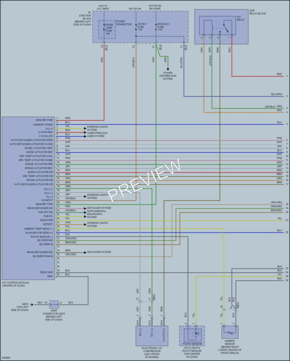 2019 Hyundai Accent Air Conditioning wiring diagram preview
