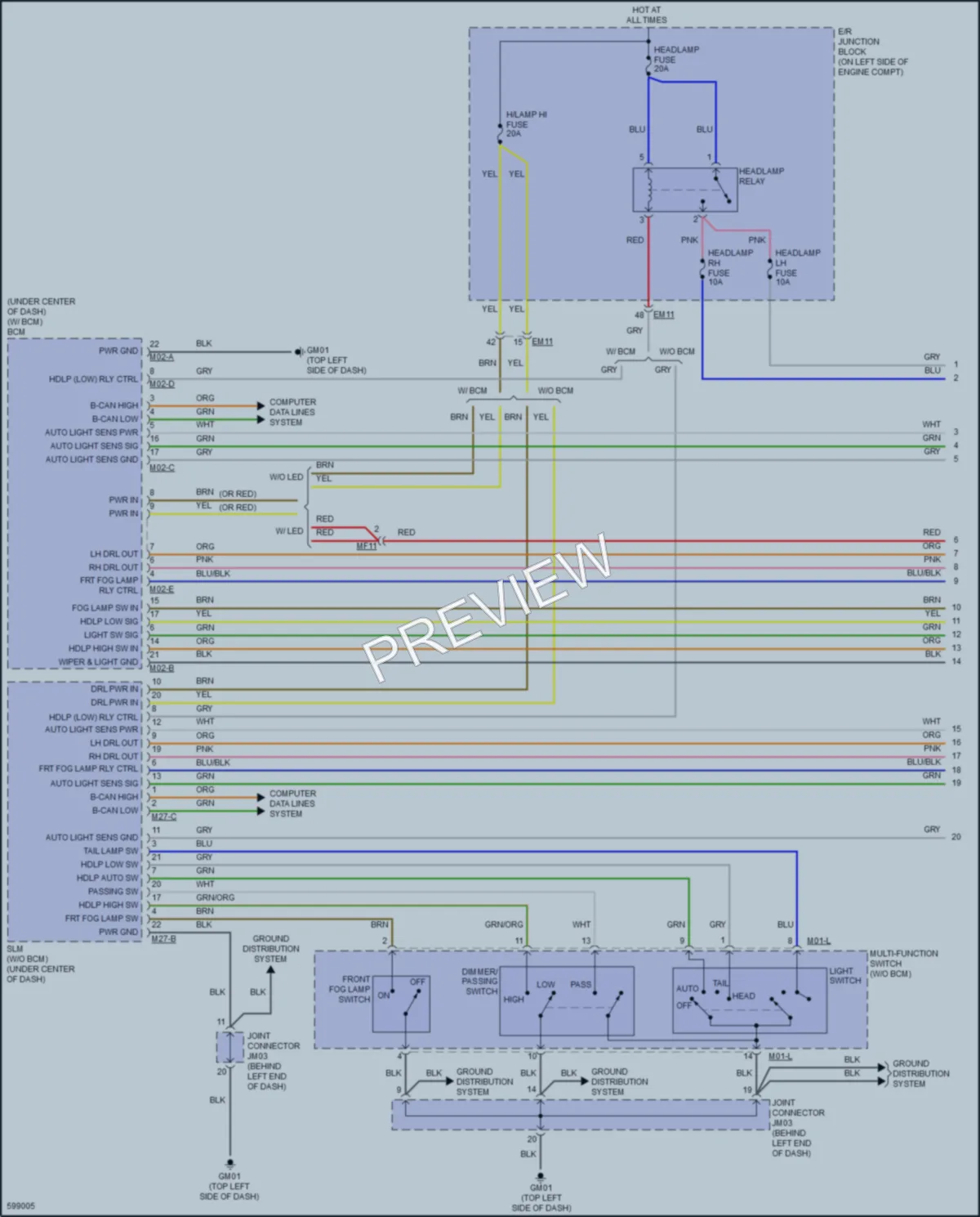 2019 Hyundai Accent Headlights wiring diagram preview