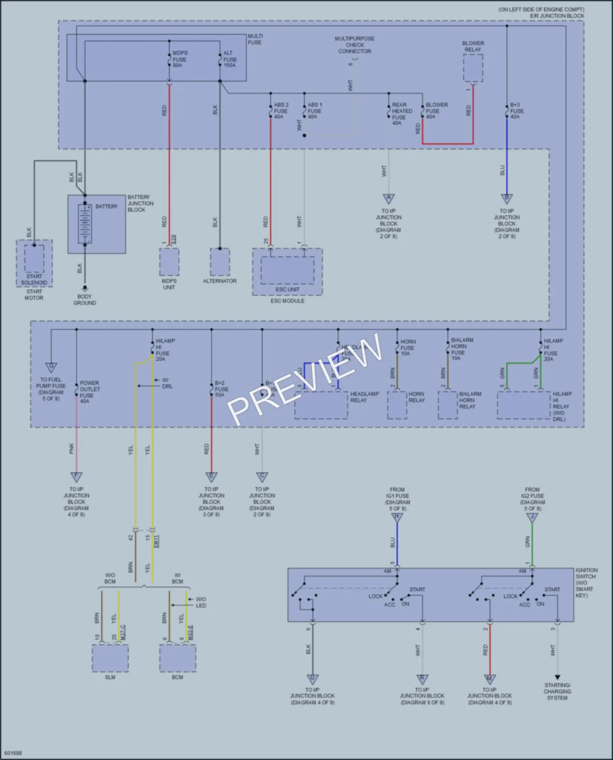 2019 Hyundai Accent Power Distribution wiring diagram preview