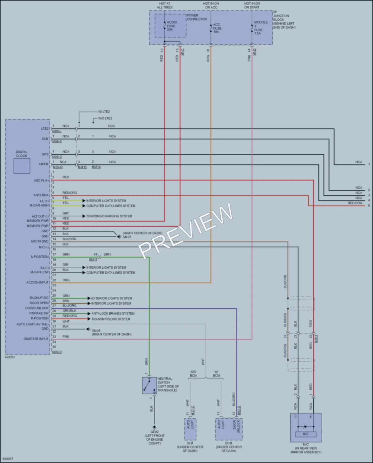 2019 Hyundai Accent Radio wiring diagram preview