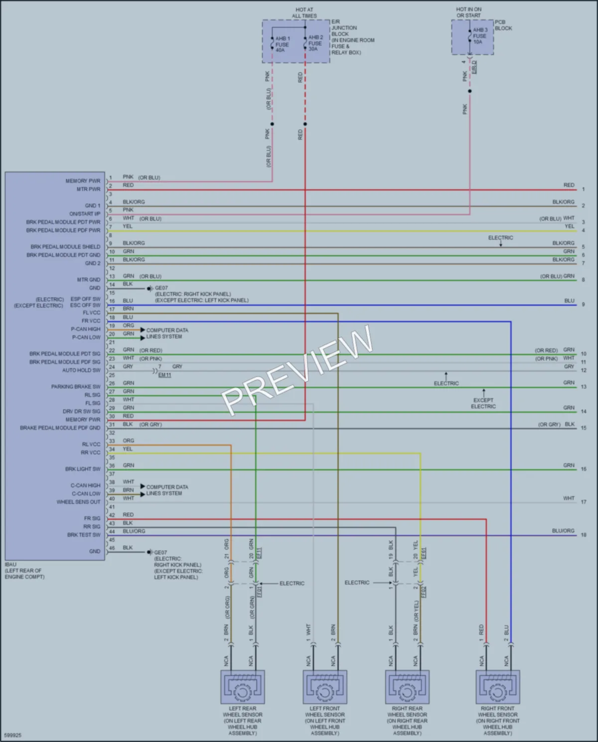 2019 Hyundai IoniqPlugIn Anti Lock Brakes wiring diagram preview