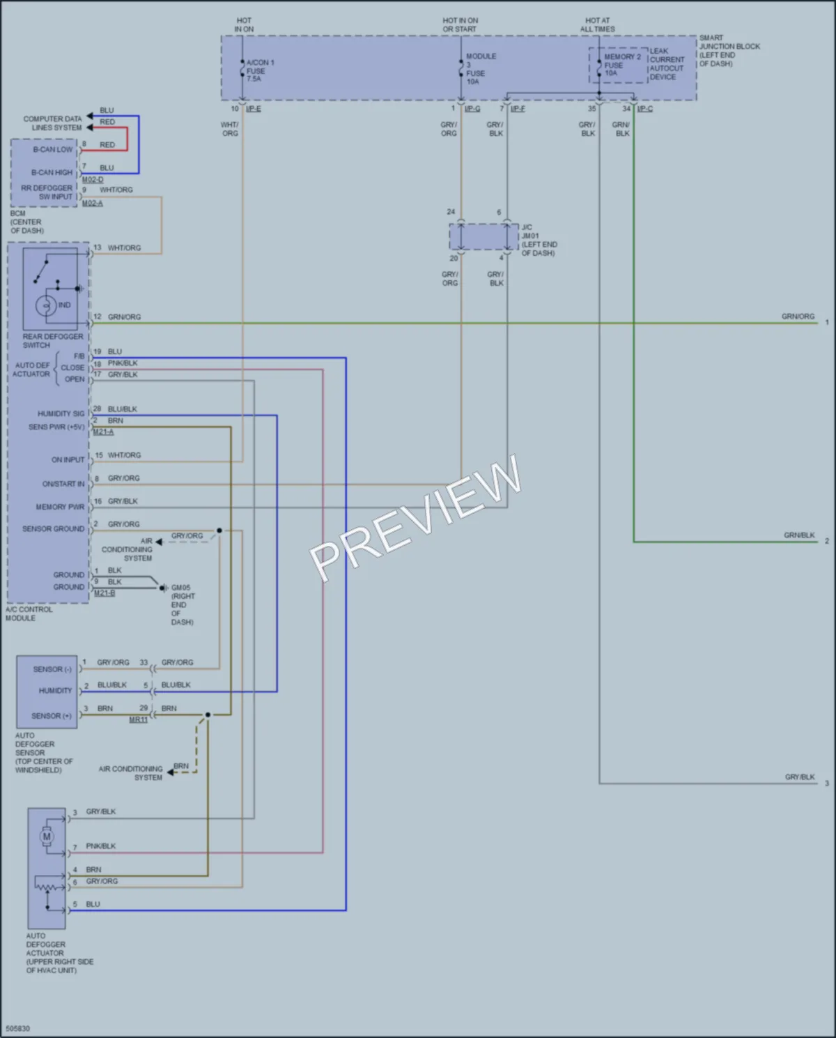 2019 Hyundai SantaFeXL Defoggers wiring diagram preview