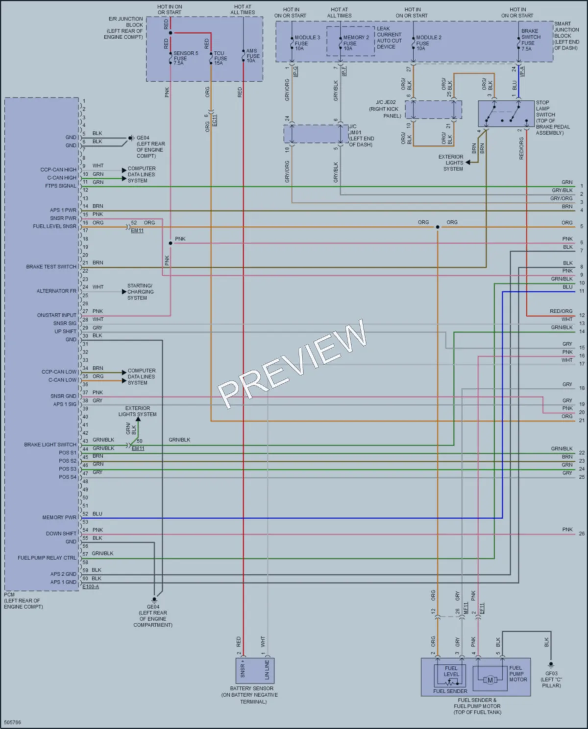 2019 Hyundai SantaFeXL Engine Performance wiring diagram preview