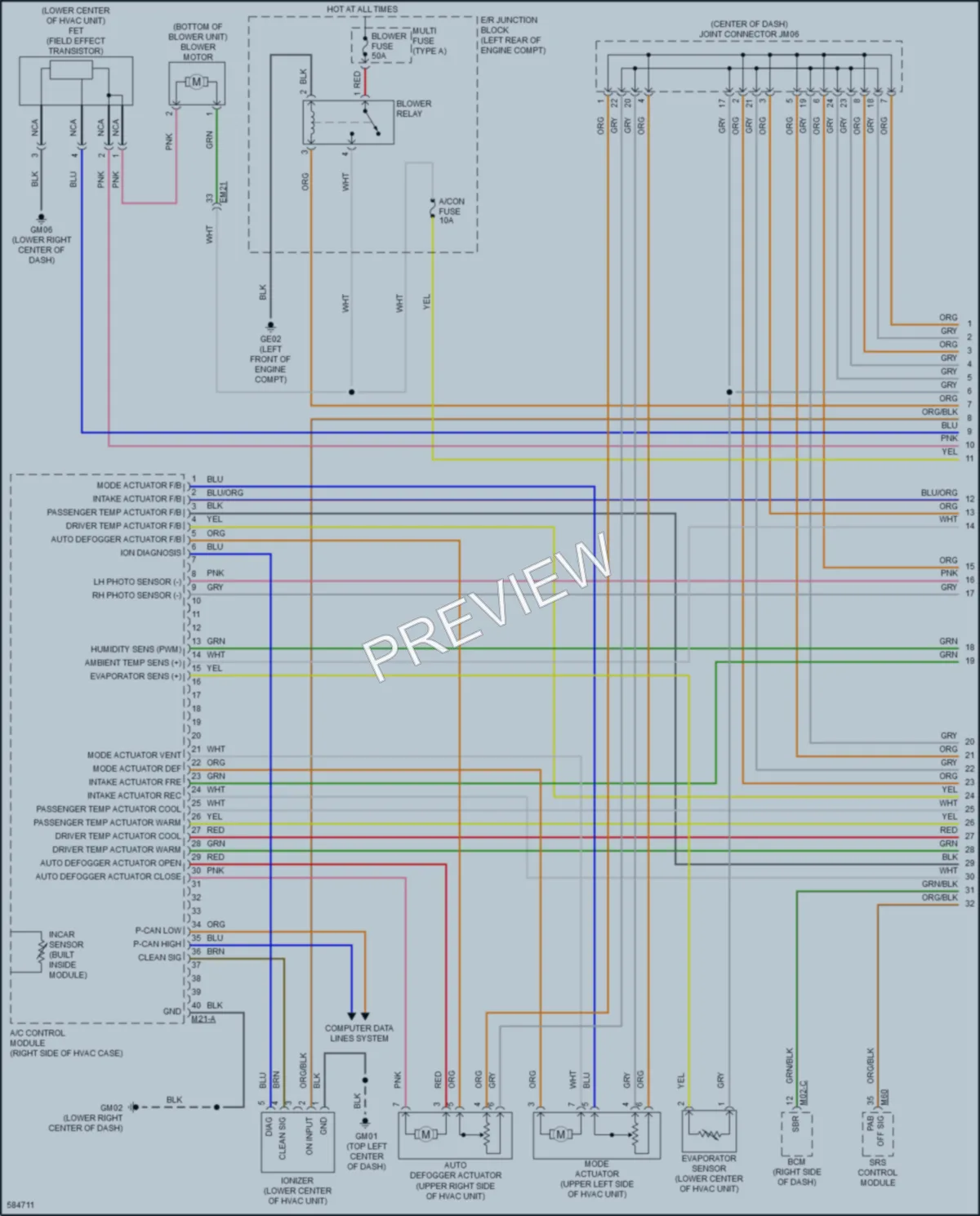 2019 Kia Cadenza Air Conditioning wiring diagram preview