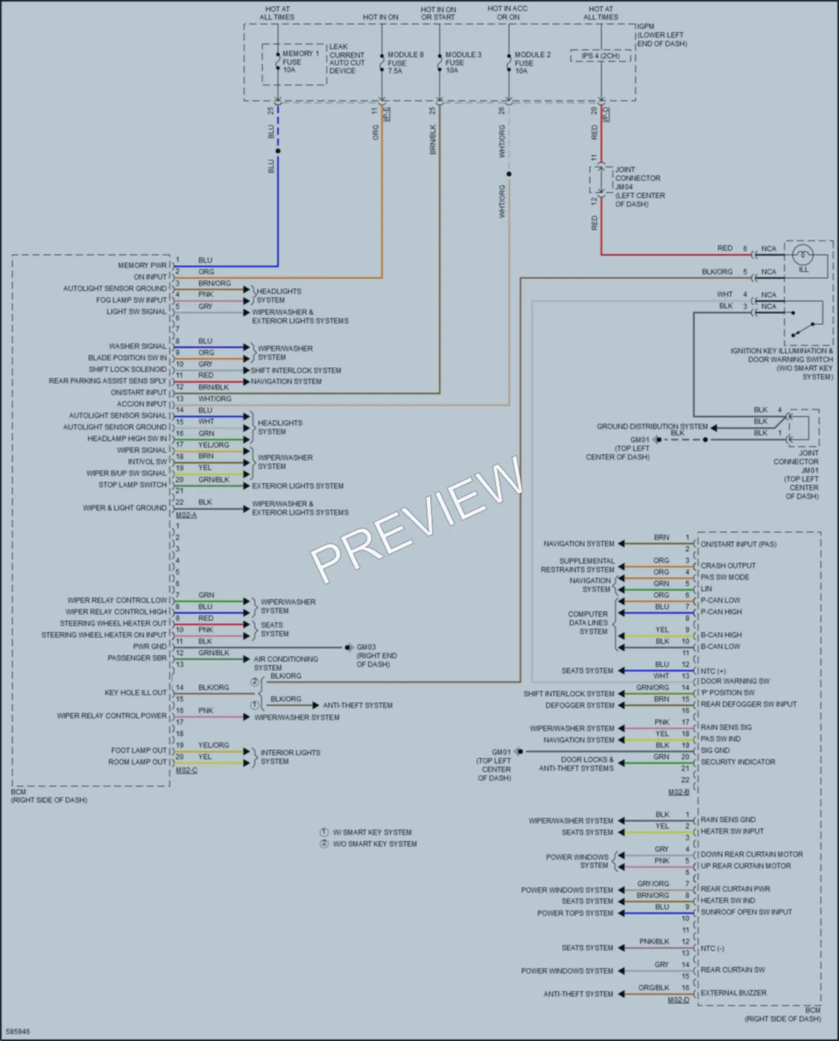 2019 Kia Cadenza Body Control Modules wiring diagram preview