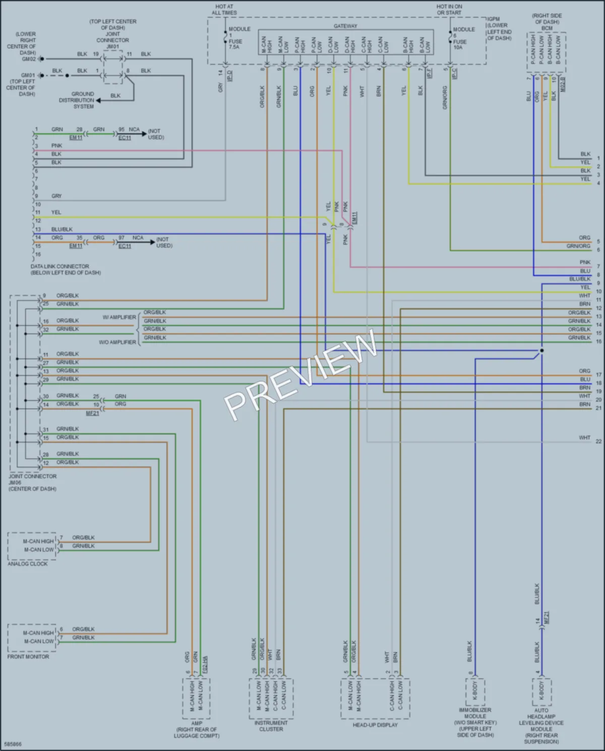 2019 Kia Cadenza Computer Data Lines wiring diagram preview