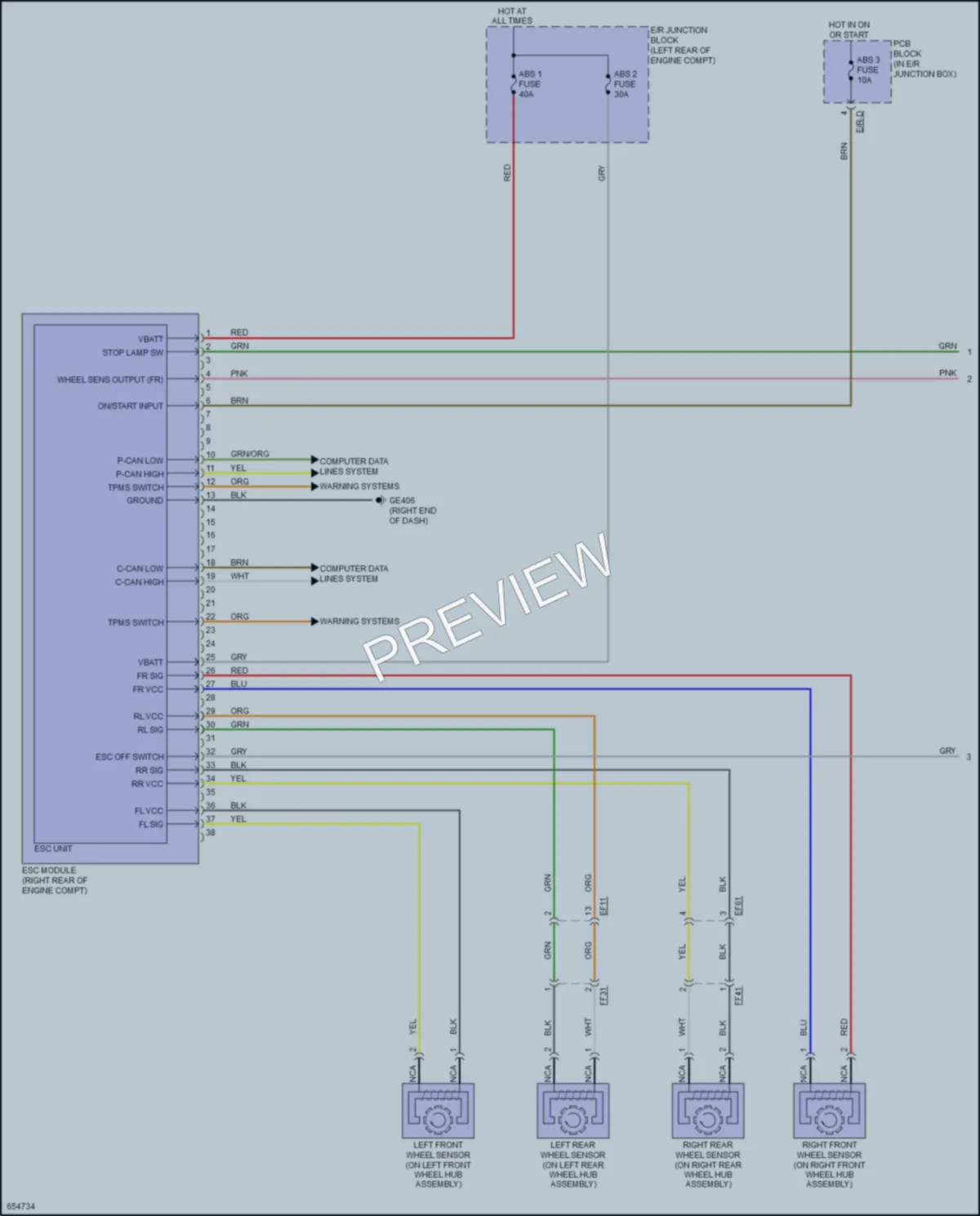 2019 Kia Forte Anti Lock Brakes wiring diagram preview