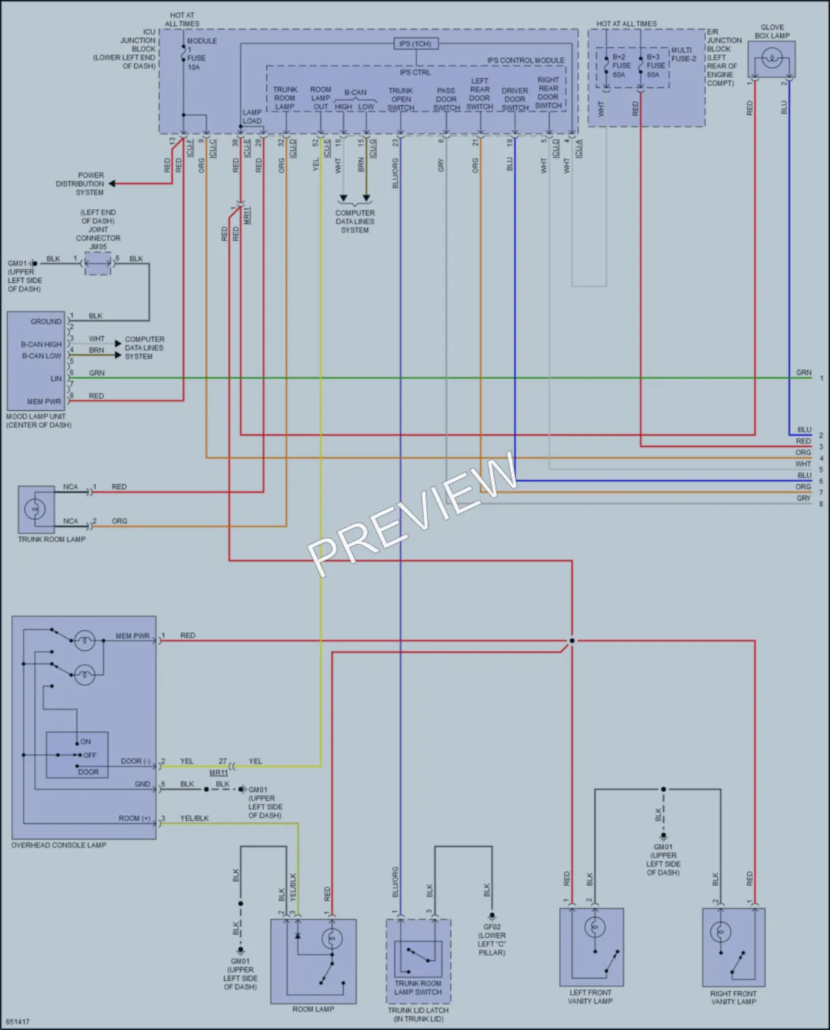 2019 Kia Forte Interior Lights wiring diagram preview