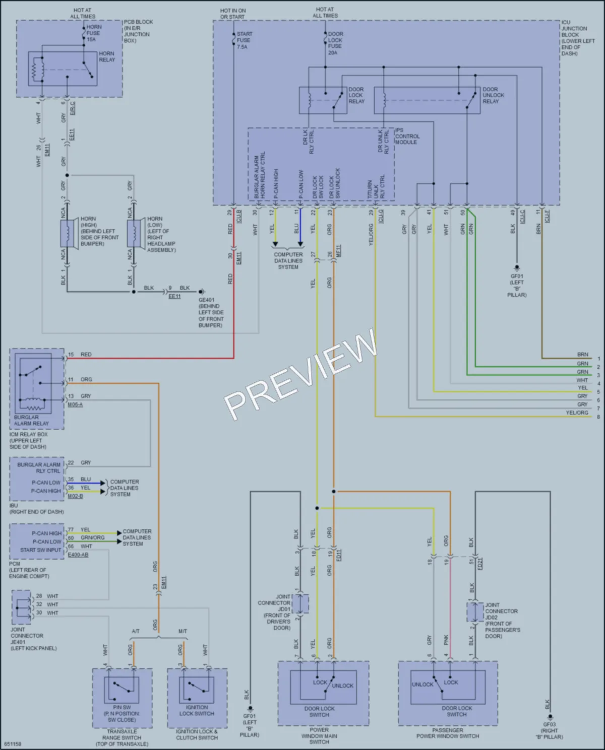 2019 Kia Forte Power Door Locks wiring diagram preview