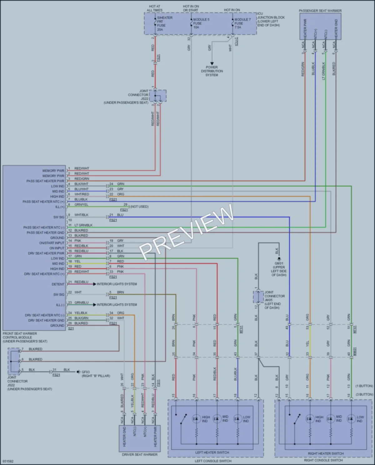 2019 Kia Forte Power Seats wiring diagram preview