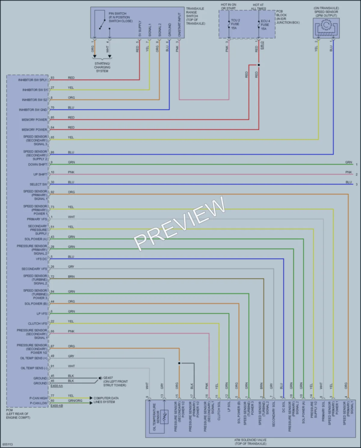 2019 Kia Forte Transmission wiring diagram preview