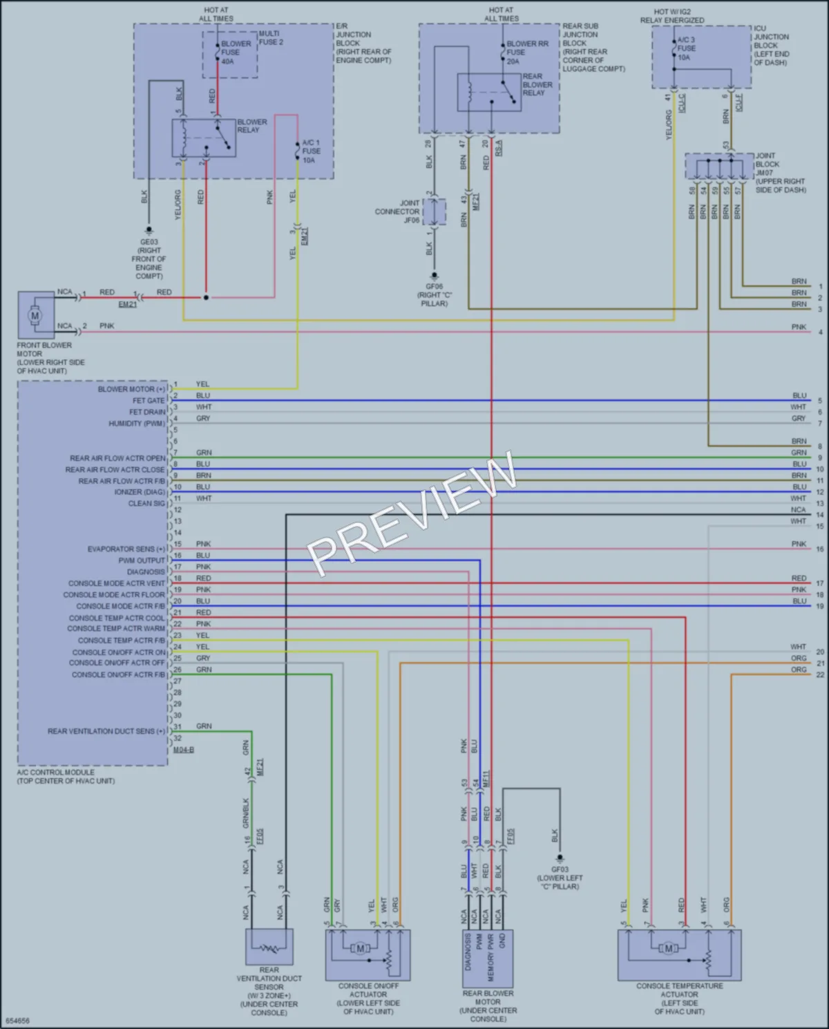 2019 Kia K900 Air Conditioning wiring diagram preview