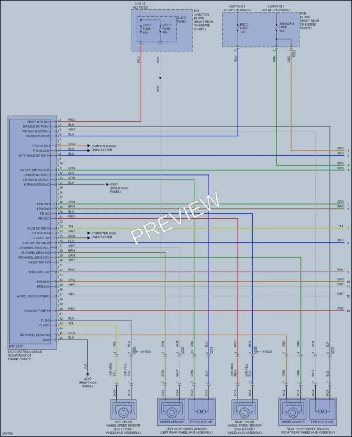 2019 Kia K900 Anti Lock Brakes wiring diagram preview