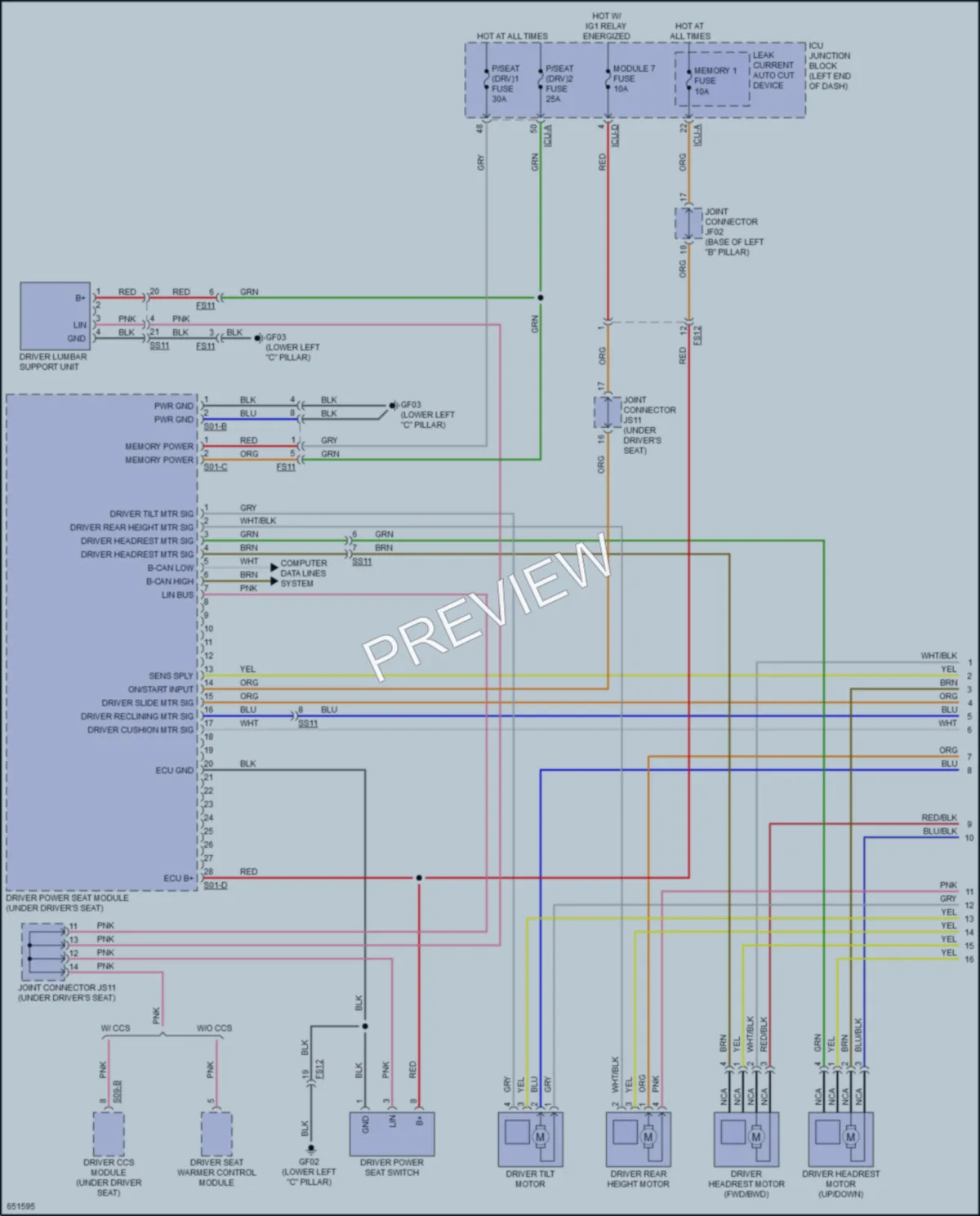 2019 Kia K900 Memory Systems wiring diagram preview