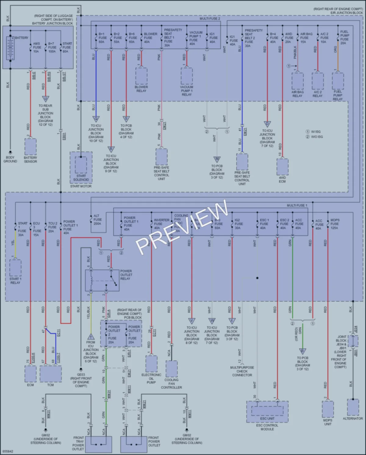 2019 Kia K900 Power Distribution wiring diagram preview