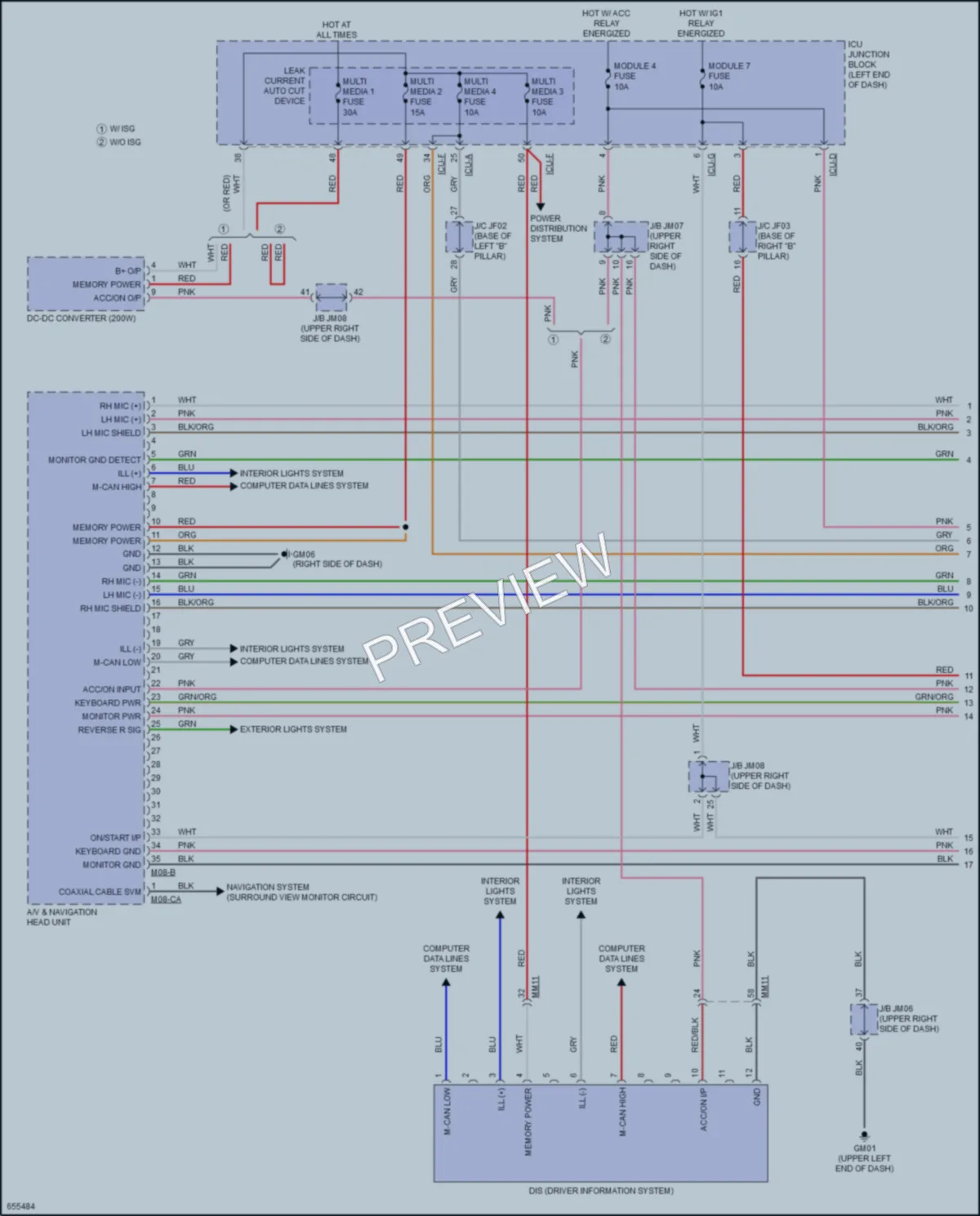 2019 Kia K900 Radio wiring diagram preview
