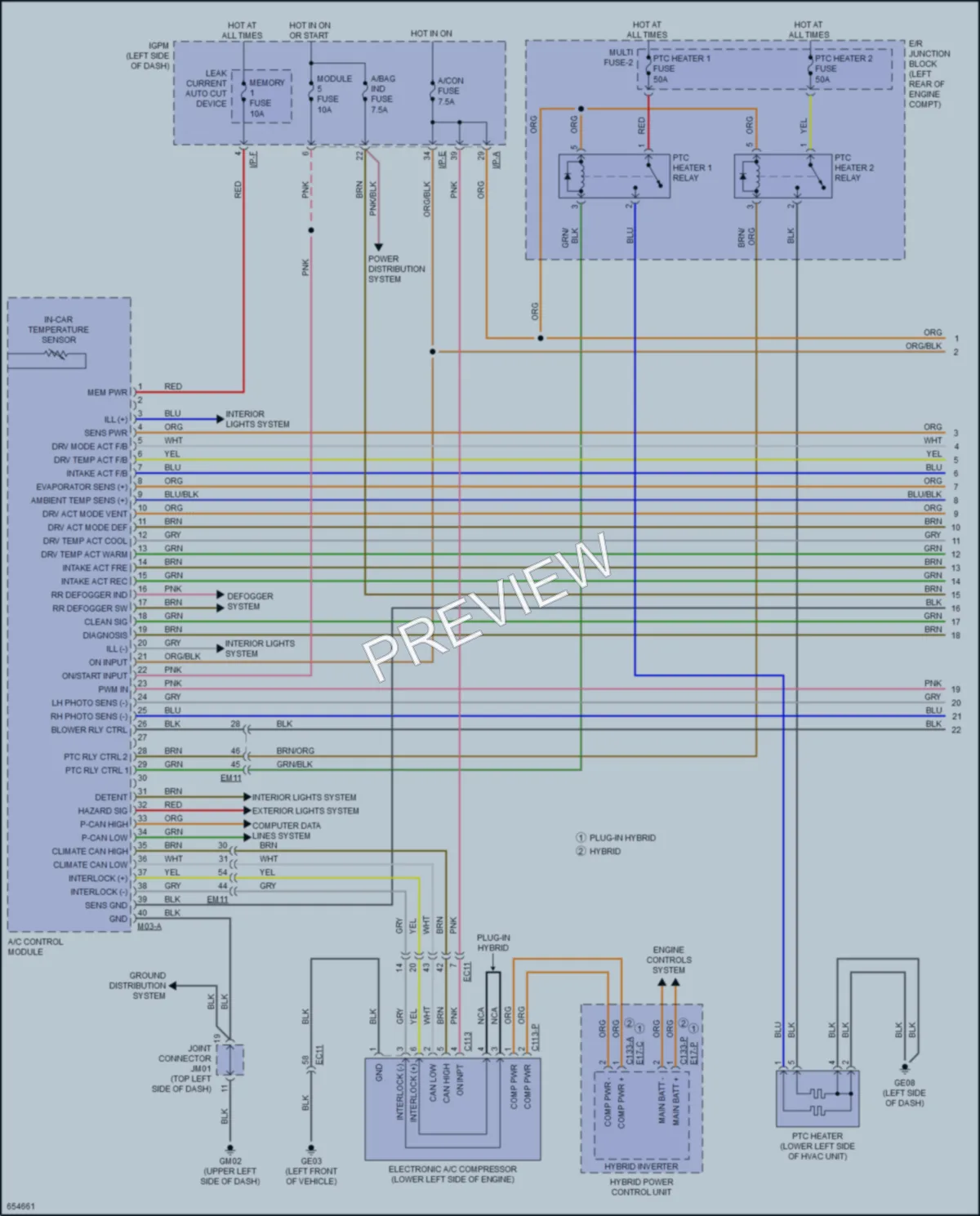 2019 Kia Niro Air Conditioning wiring diagram preview