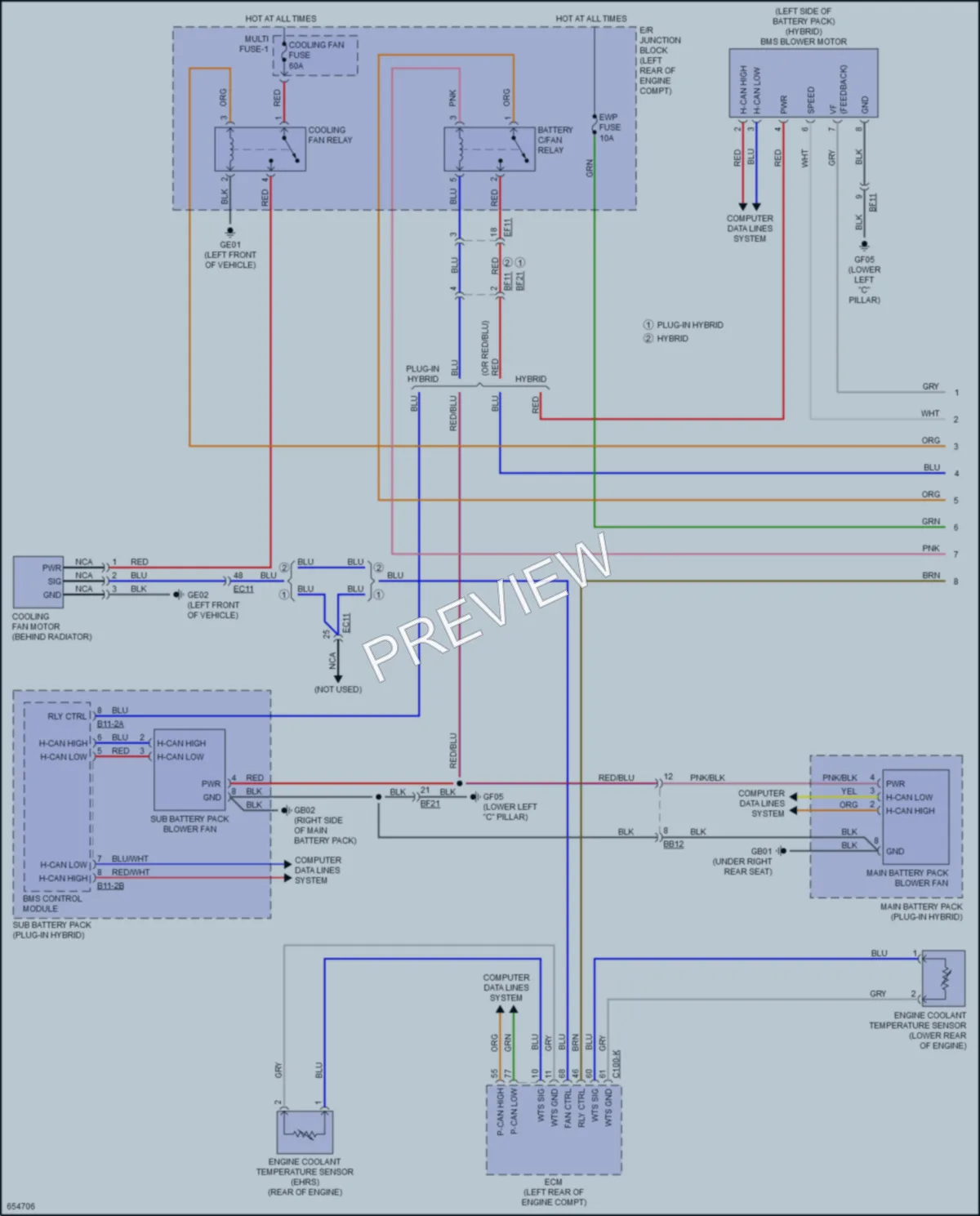 2019 Kia Niro Cooling Fan wiring diagram preview