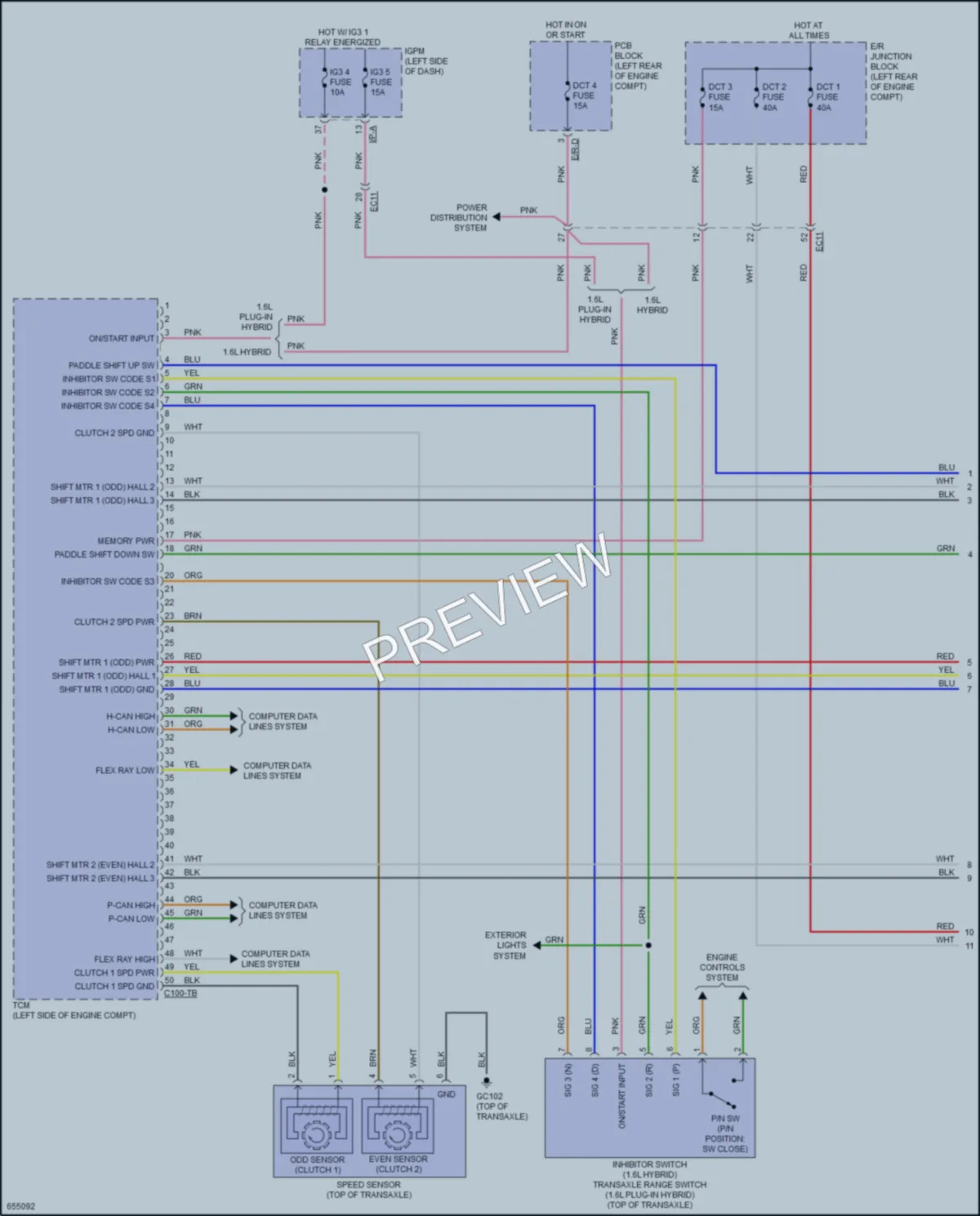 2019 Kia Niro Transmission wiring diagram preview