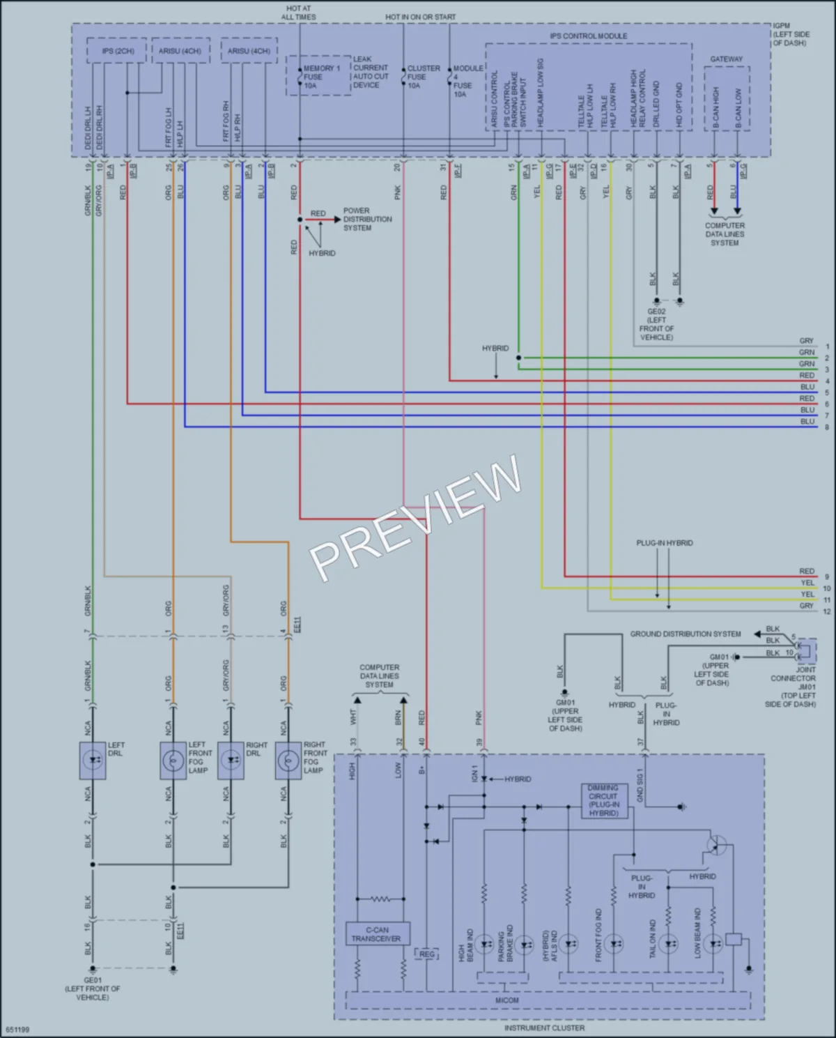 2019 Kia NiroPlugIn Headlights wiring diagram preview