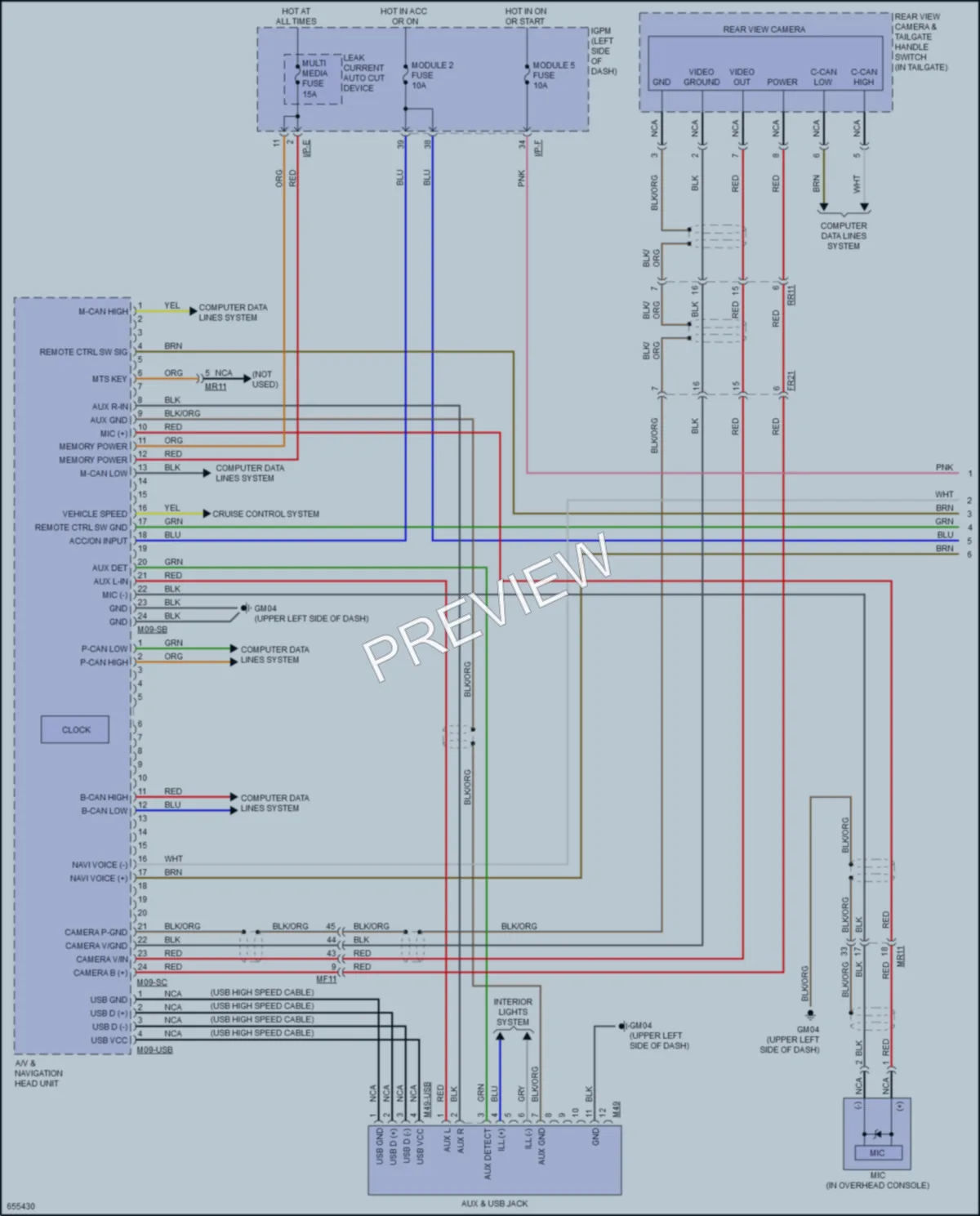 2019 Kia NiroPlugIn Radio wiring diagram preview