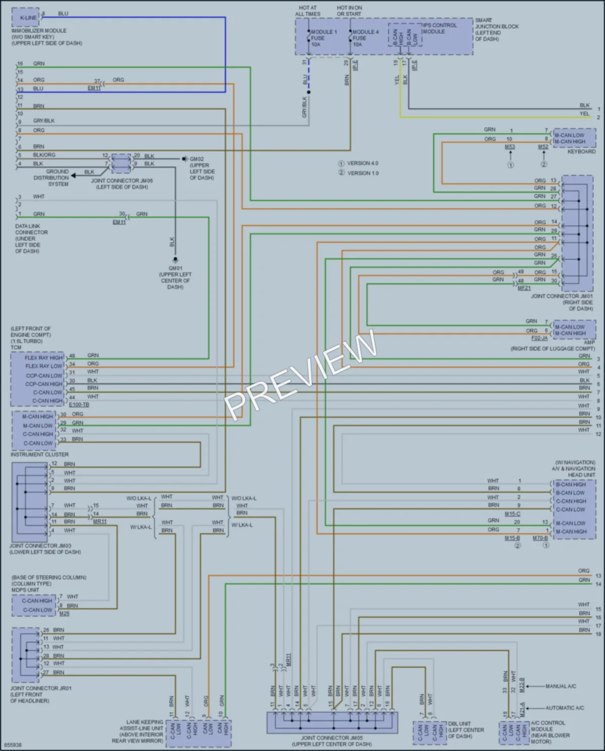 2019 Kia Optima Computer Data Lines wiring diagram preview