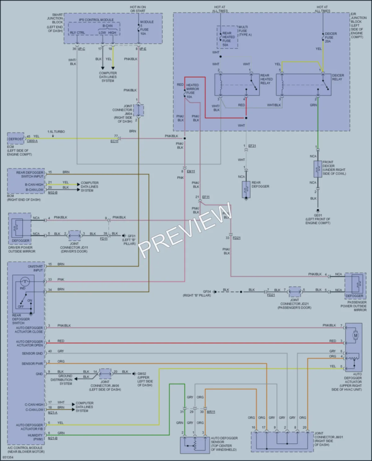 2019 Kia Optima Defoggers wiring diagram preview