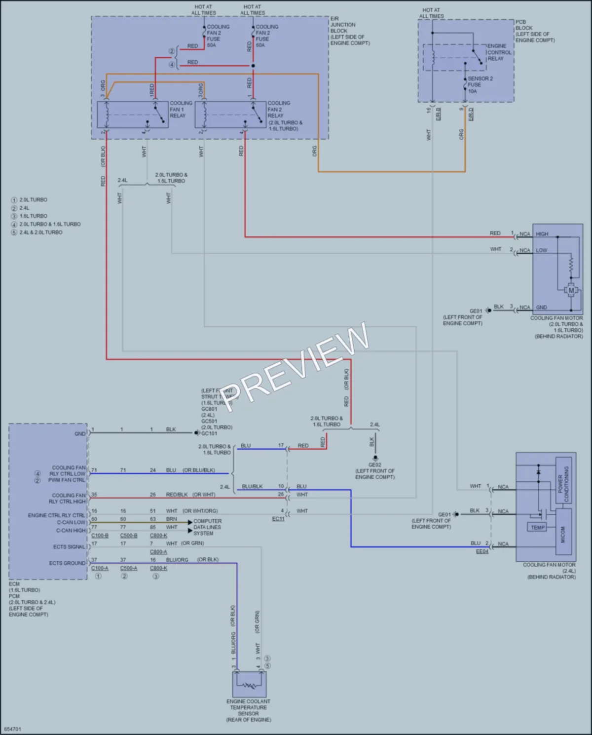 2019 Kia OptimaHybrid Cooling Fan wiring diagram preview