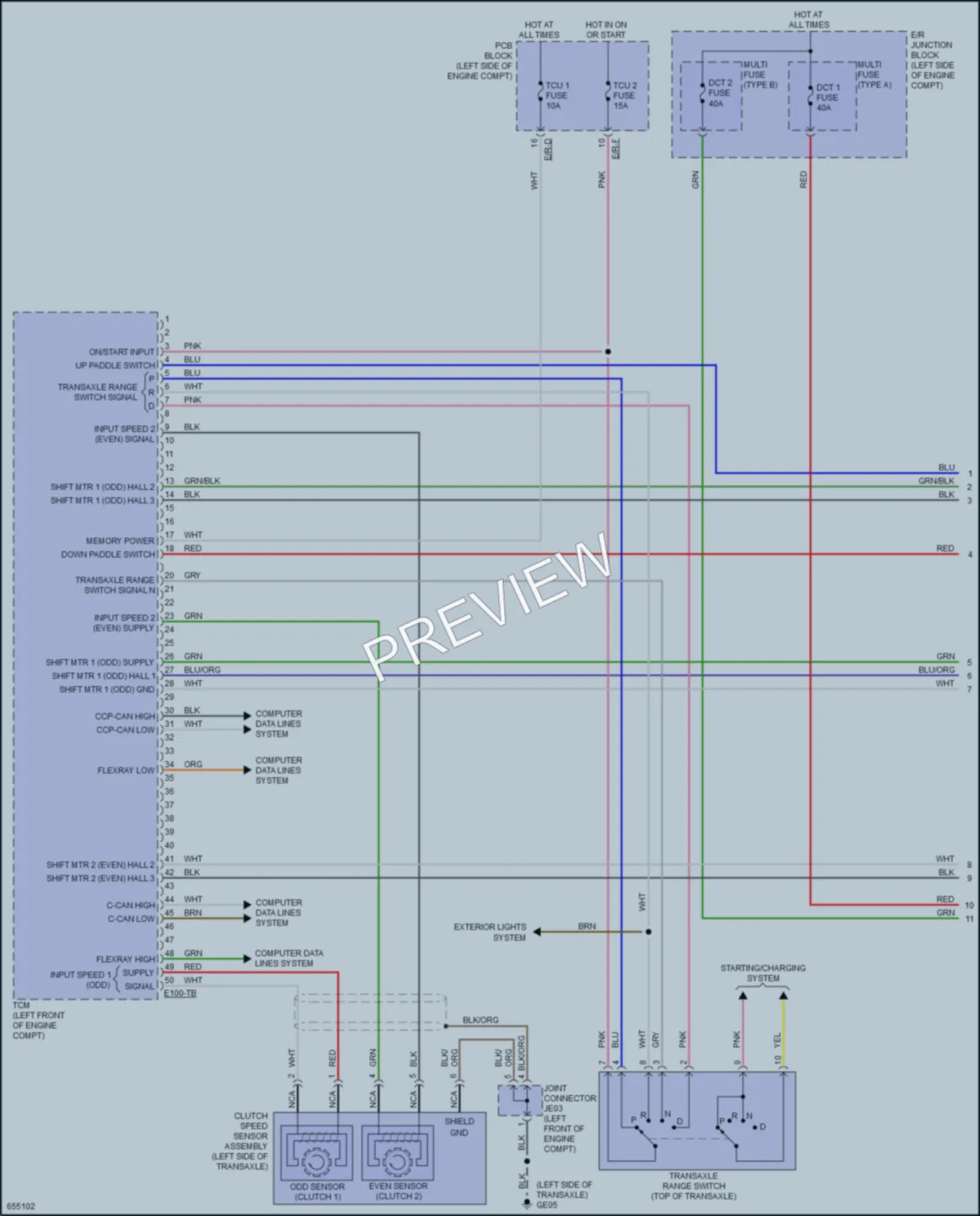 2019 Kia OptimaHybrid Transmission wiring diagram preview