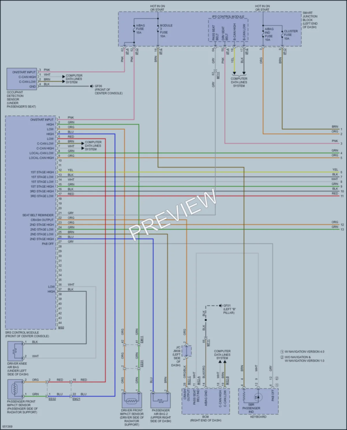 2019 Kia OptimaPlugIn Supplemental Restraints wiring diagram preview