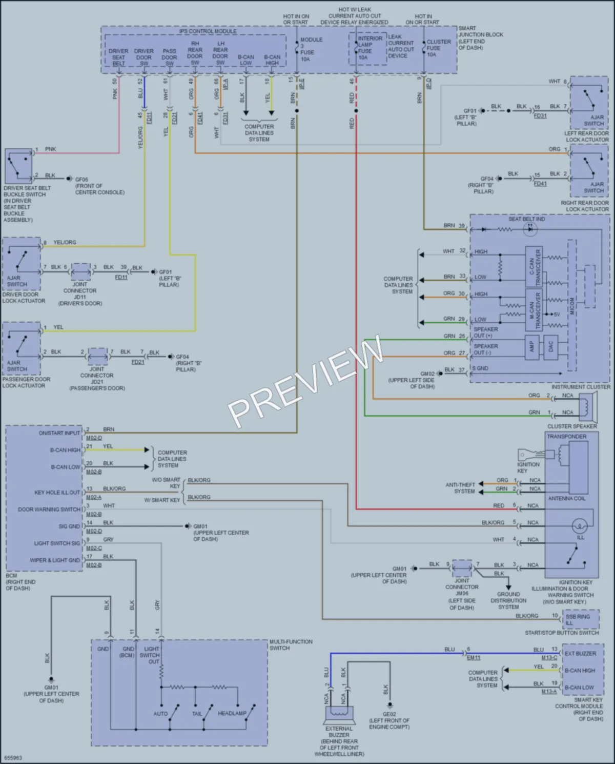 2019 Kia OptimaPlugIn Warning Systems wiring diagram preview