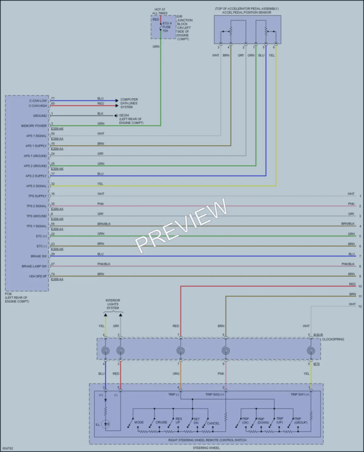 2019 Kia Rio Cruise Control wiring diagram preview