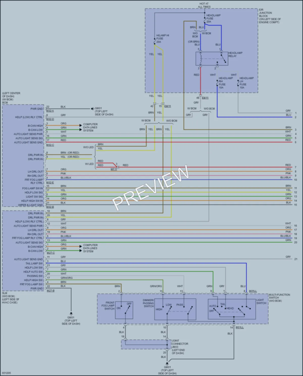 2019 Kia Rio Headlights wiring diagram preview