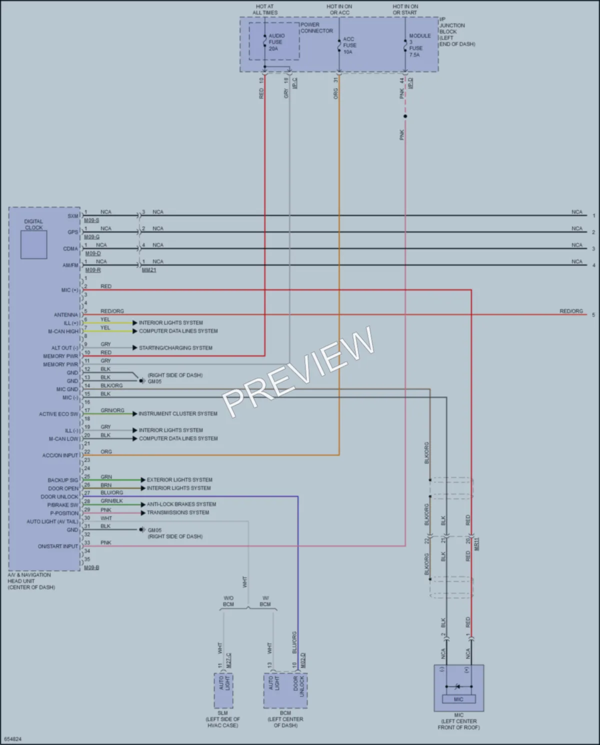 2019 Kia Rio Navigation wiring diagram preview