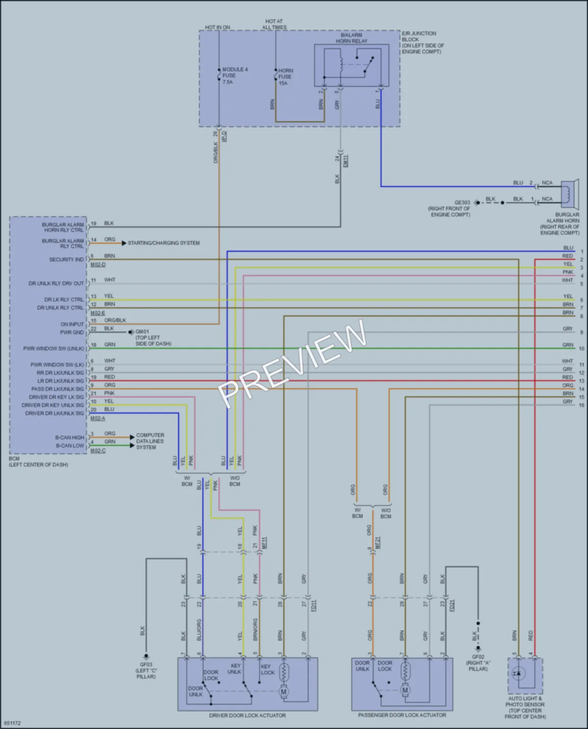 2019 Kia Rio Power Door Locks wiring diagram preview