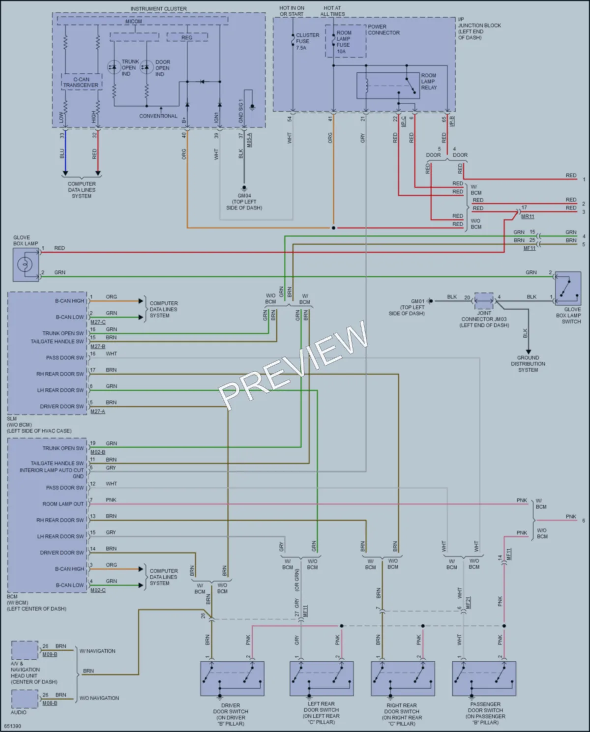 2019 Kia Rio5 Interior Lights wiring diagram preview