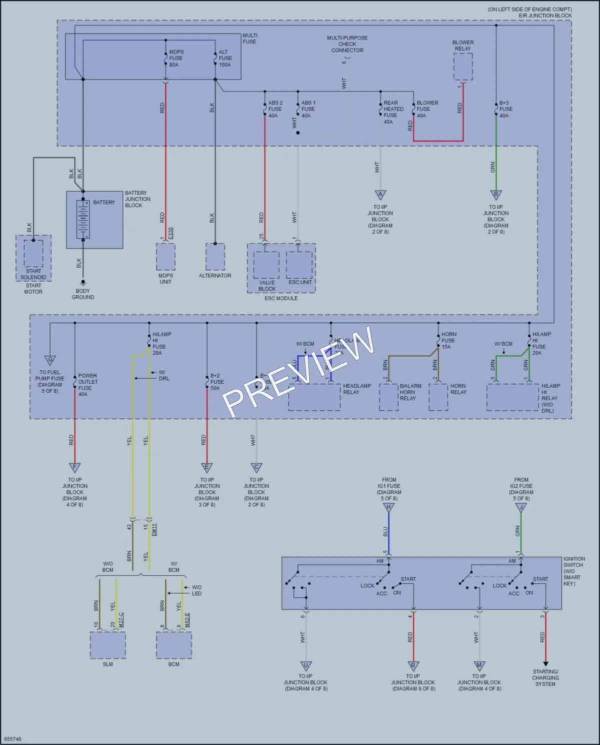 2019 Kia Rio5 Power Distribution wiring diagram preview