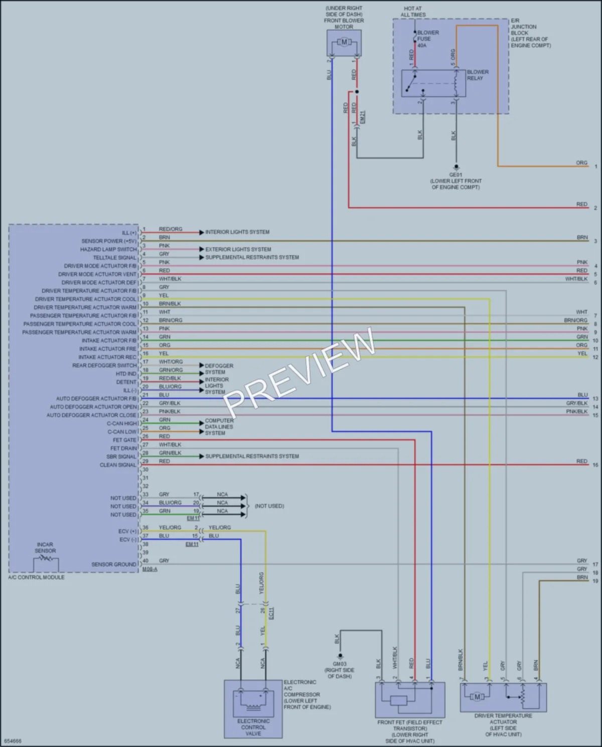2019 Kia Sedona Air Conditioning wiring diagram preview